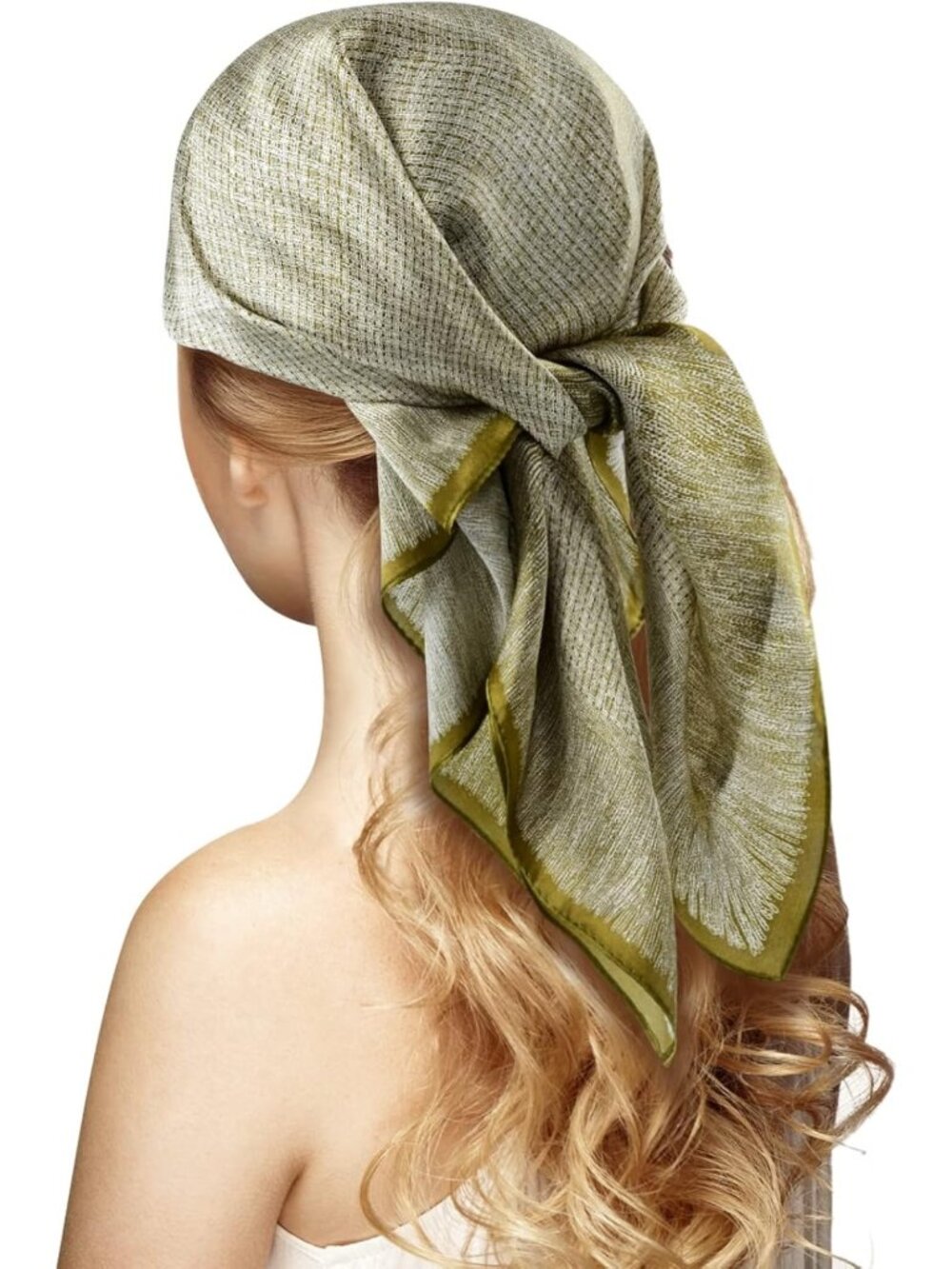 100% Silk Hair Scarf for Women - 27" Satin Bandana Square Scarf for Sleeping